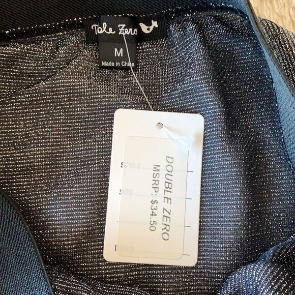 Double Zero (brand) Silver and black pencil skirt size M - Picture 4 of 11